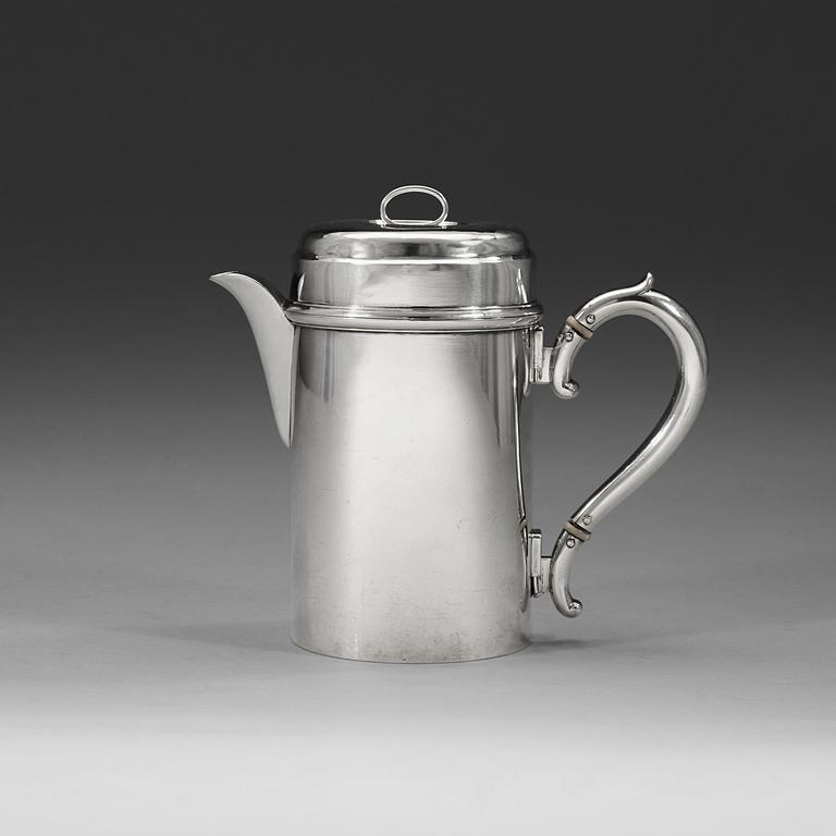 A Swedish 19th century silver jug, marks of Gustaf Möllenborg Feron, Stockholm 1872.