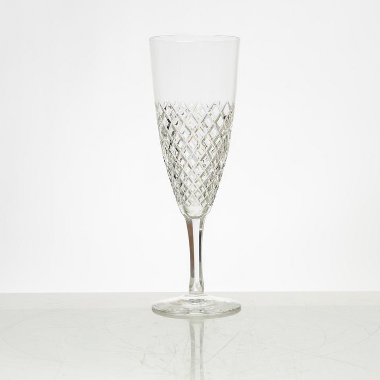 Vicke Lindstrand, glass service, "Blues", Kosta (45 pieces).