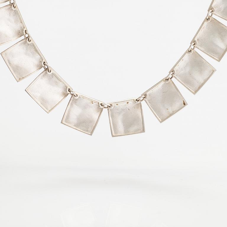 Björn Weckström, A sterling silver necklace "Galactic peaks". Lapponia 2008.