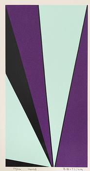 Olle Baertling, färgserigrafi, 1964-68, signerad 59/300.