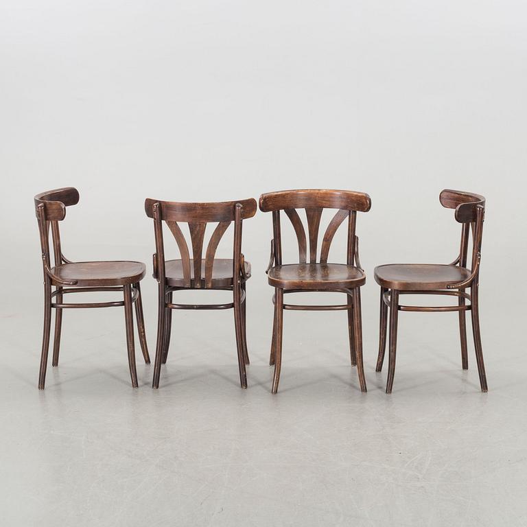 A SET OF 6 THONET STYLE CHAIRS, first half of 20th century.