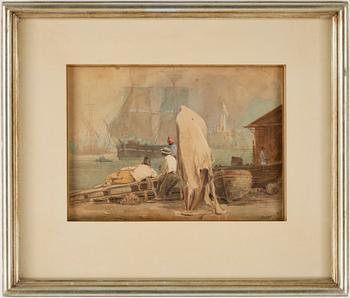 Johan Christian Berger · JOHAN CHRISTIAN BERGER, akvarell, sign o dat 1839.