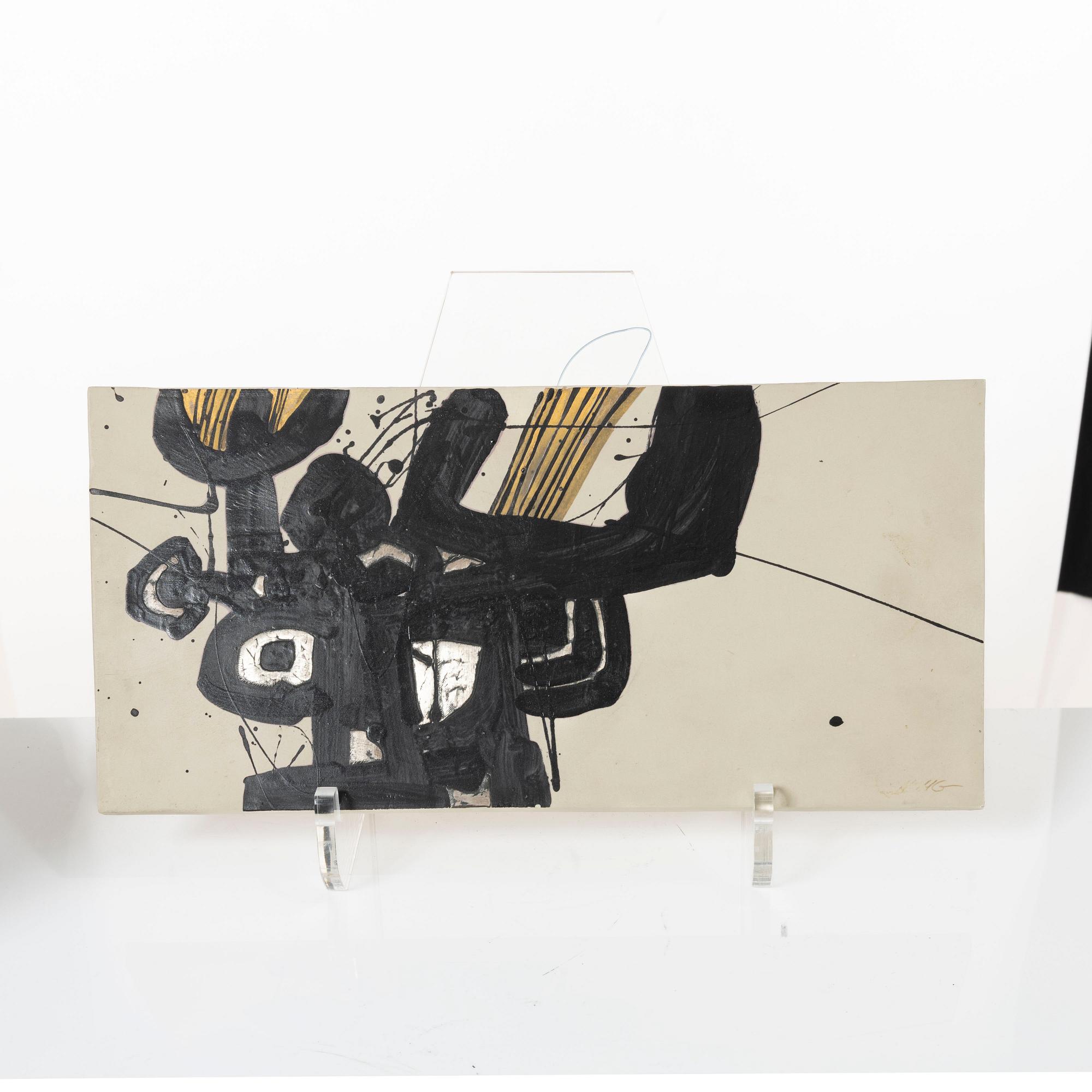 Claes Thell, three stoneware pieces, as well as a piece by Börje Skohg.