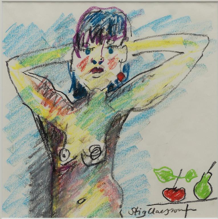 Stig "Slas" Claesson, Model study with still life.