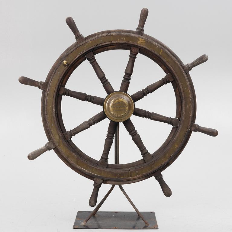 Skeppsratt / styre, Burmeister & Wains, Köpenhamn, Danmark.