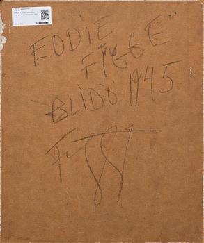 EDDIE FIGGE, olja på pannå. Signerad och daterad 1945.