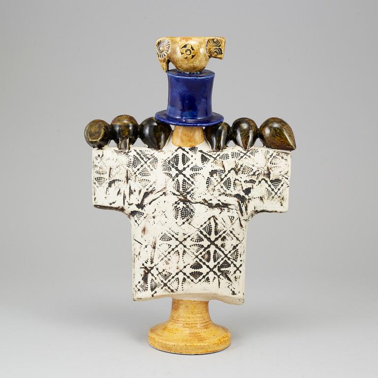 LISA LARSON, a stoneware sculpture, "Fågelskrämma"  Gustavsberg, Sweden, the model designed in 1968, produced 1970-71.