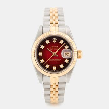 1015. Rolex, Datejust, "Red Vignette Diamond Dial", ca 1989.