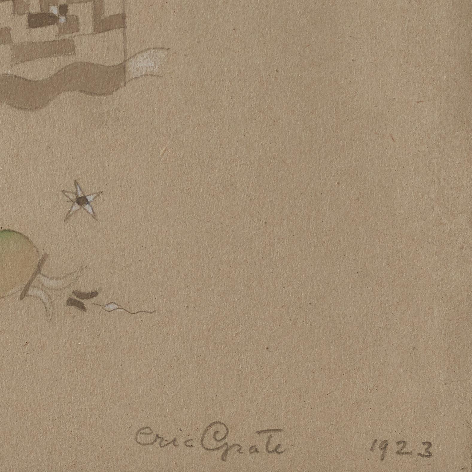 Eric Grate, Akvarell på papper, Signerad och daterad Eric Grate 1923.
