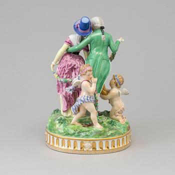 A Royal Copenhagen porcelain figure group, circa 1900.