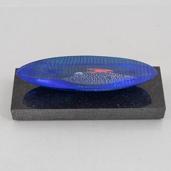Bertil Vallien, a boat sculpture, Kosta Boda, Sweden, numbered and signed.