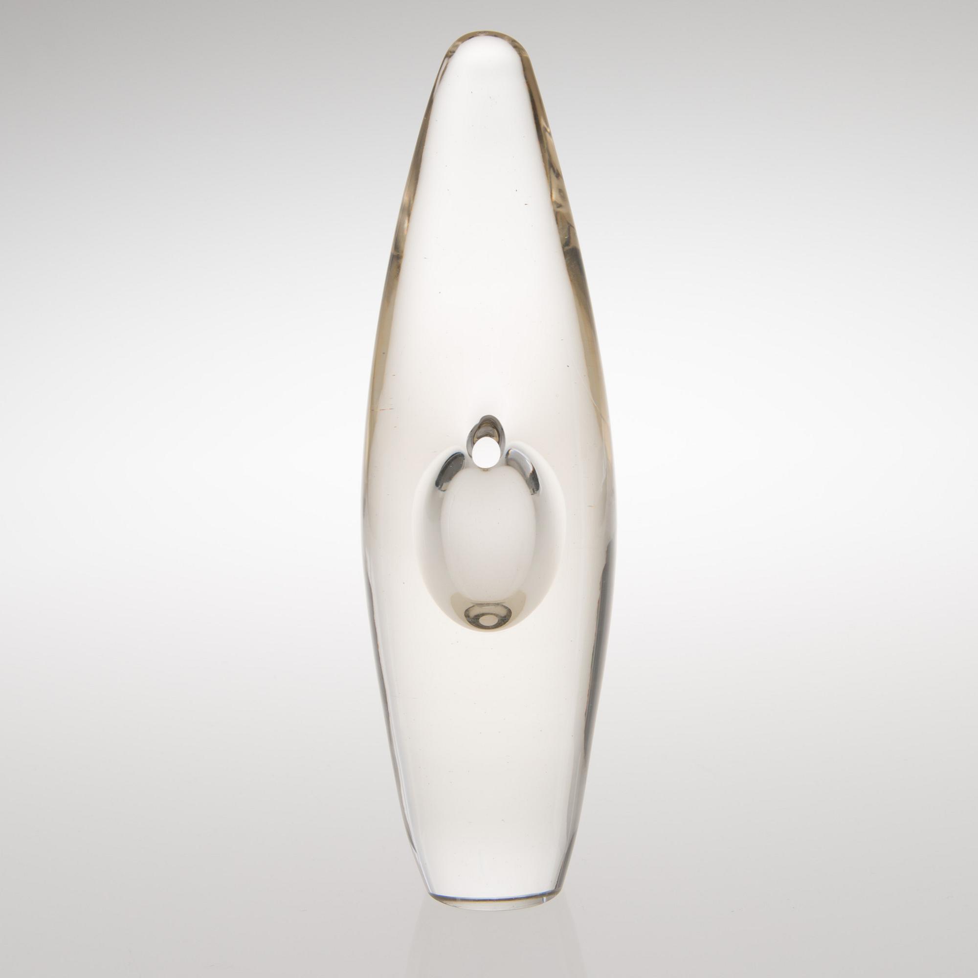 TIMO SARPANEVA, GLASSKULPTUR. Orkidé. Signerad Timo Sarpaneva Iittala -3568.
