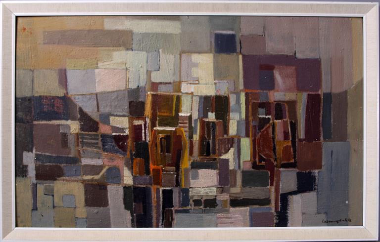 GÖSTA CALMEYER, olja på pannå, sign och dat -60.