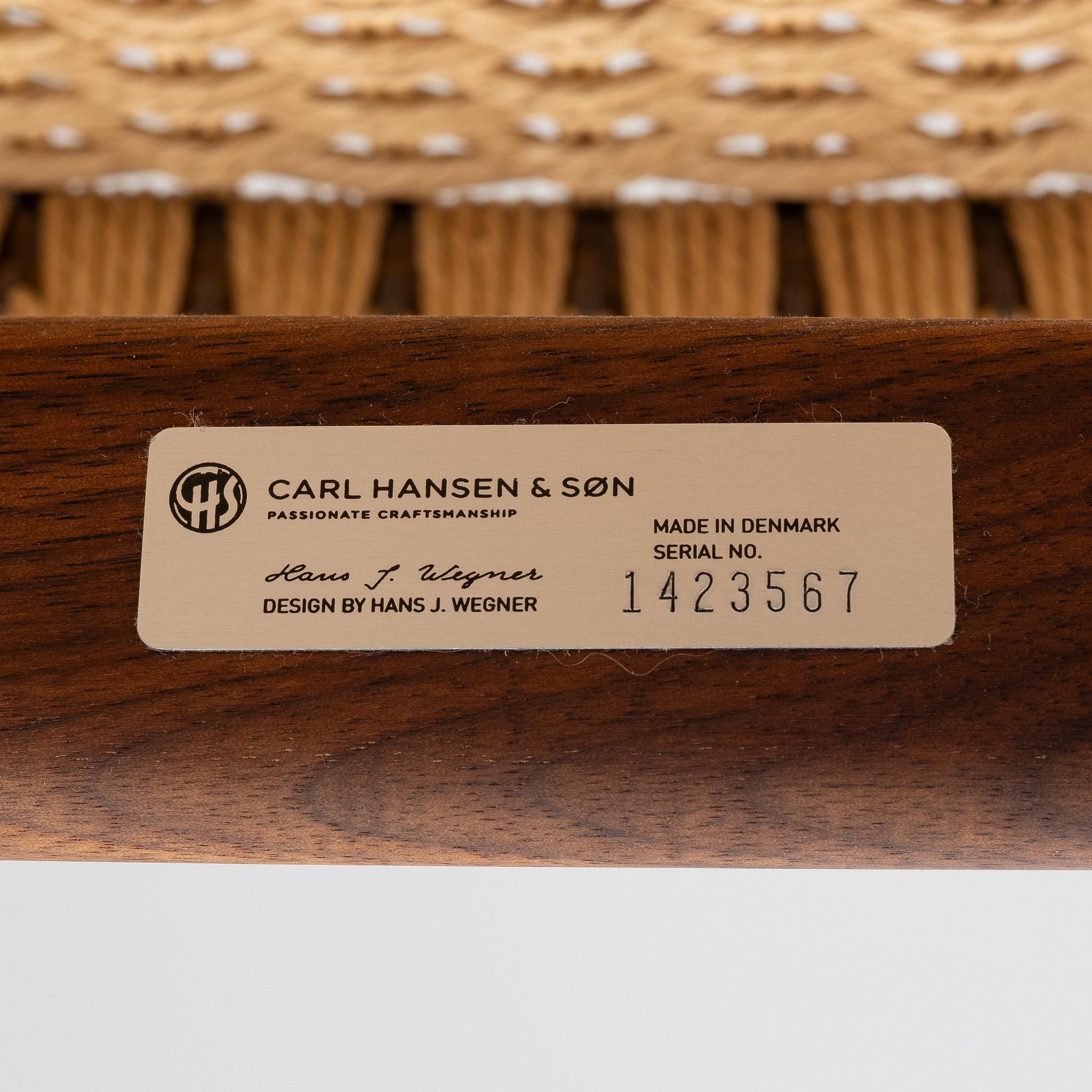 Hans J. Wegner, Armchair, "CH25", Carl Hansen & Søn, Denmark, circa 2020.