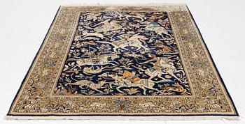 Rug, Tabriz, figural, approximately 230 x 140 cm.