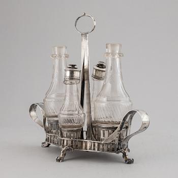 O Sohlberg, bordssurtout, silver och glas, Falun 1830.