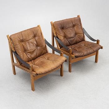 Torbjørn Afdal, fåtöljer, ett par, "Hunter", Bruksbo, Norge, 1960-tal.