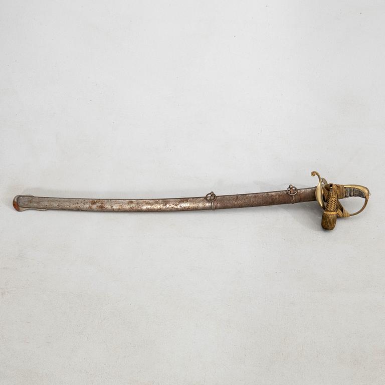 Sabel, svensk, m/1859 för officer, med balja.