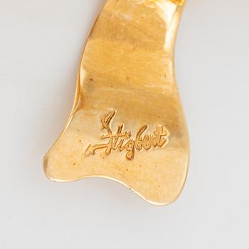 Brooch, bow, 18K gold. Stigbert, Engelbert, Stockholm.
