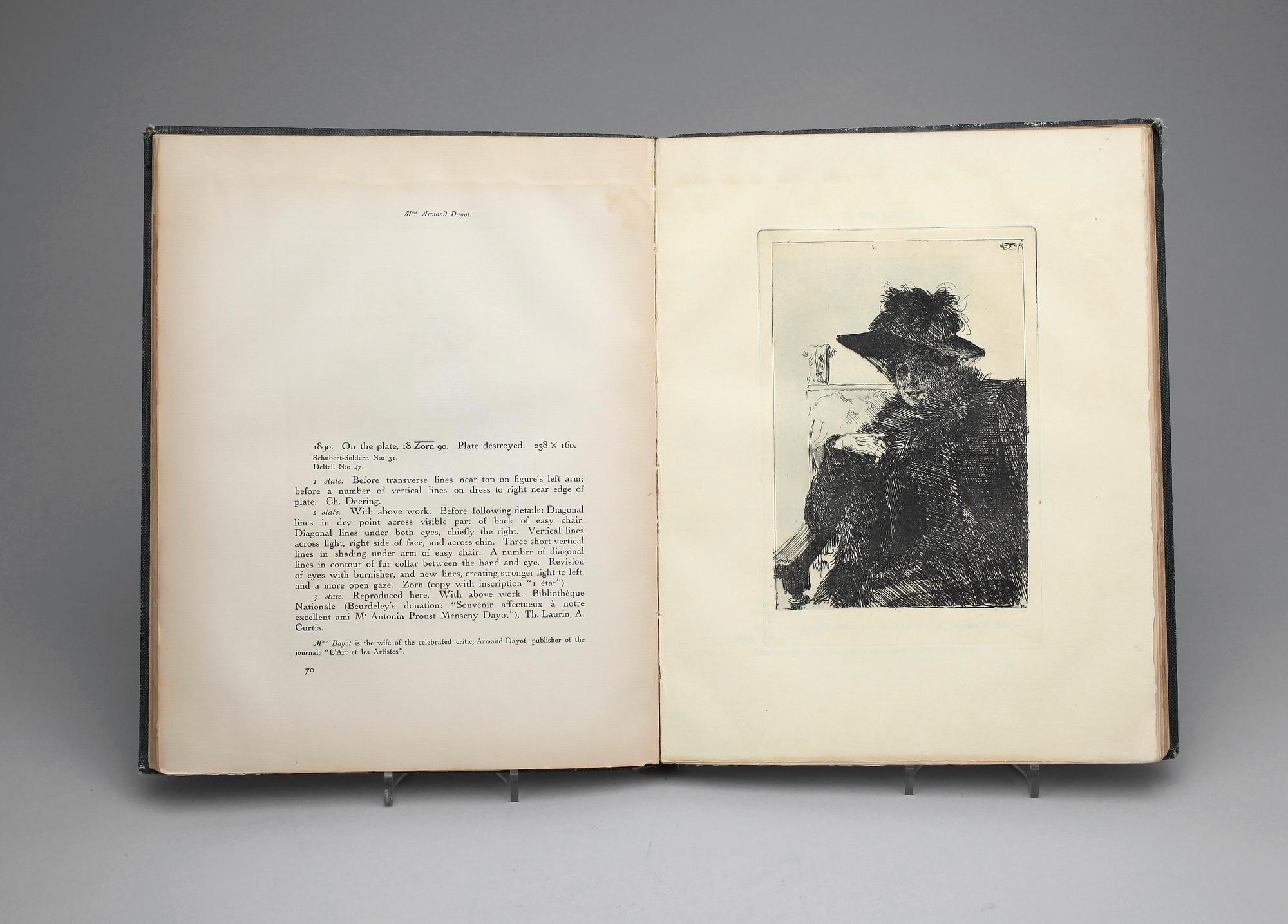 BÖCKER, 2 volymer, Karl Asplund, Zorn´s Engraved Work, A.B Bukowskis Konsthandel, Stockholm, 1920.