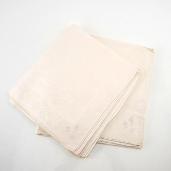 Napkins, 6 pcs damask, circa 1900.