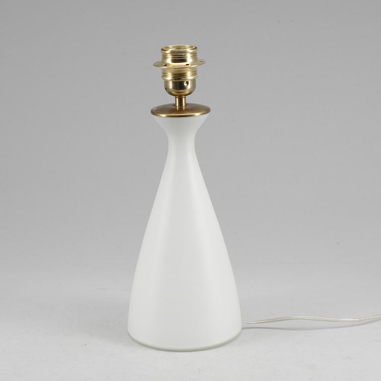 BORDSLAMPA, glas, Kastrup, Danmark, troligen 1970-tal.