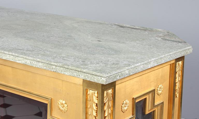 SPEGEL samt KONSOLSKÅP, gustaviansk stil, 1900-tal.