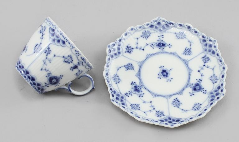 SERVISDELAR, 11 delar, porslin, Musselmalet, Royal Copenhagen, 1900-talets andra hälft.