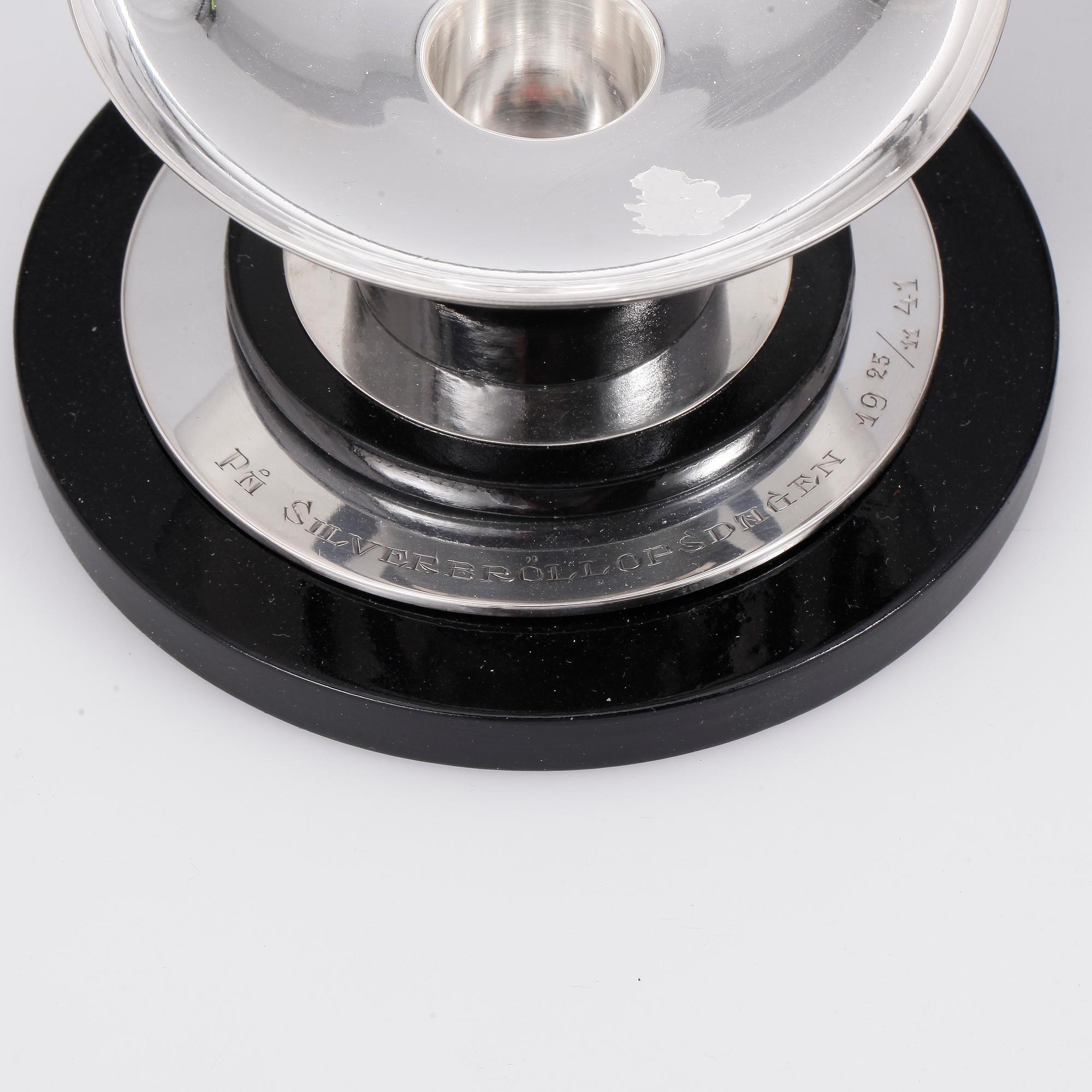 LJUSSTAKAR, ett par, silver, GAB, Stockholm, 1939.