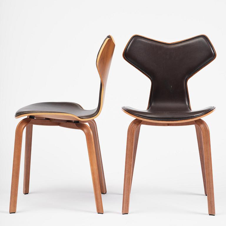 Arne Jacobsen, stolar, sex stycken, "Grand Prix", Fritz Hansen, 2021.
