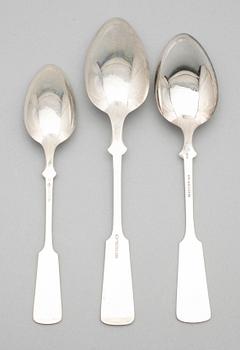 SKEDAR, 6+4+1, silver, "Snäckmodell", Finland 1930-50-tal. Tot ca 490 gram.
