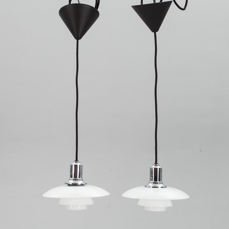 TAKLAMPOR, 2 st. "PH 2/1", Poul Henningsen för Louis Poulsen, Danmark.