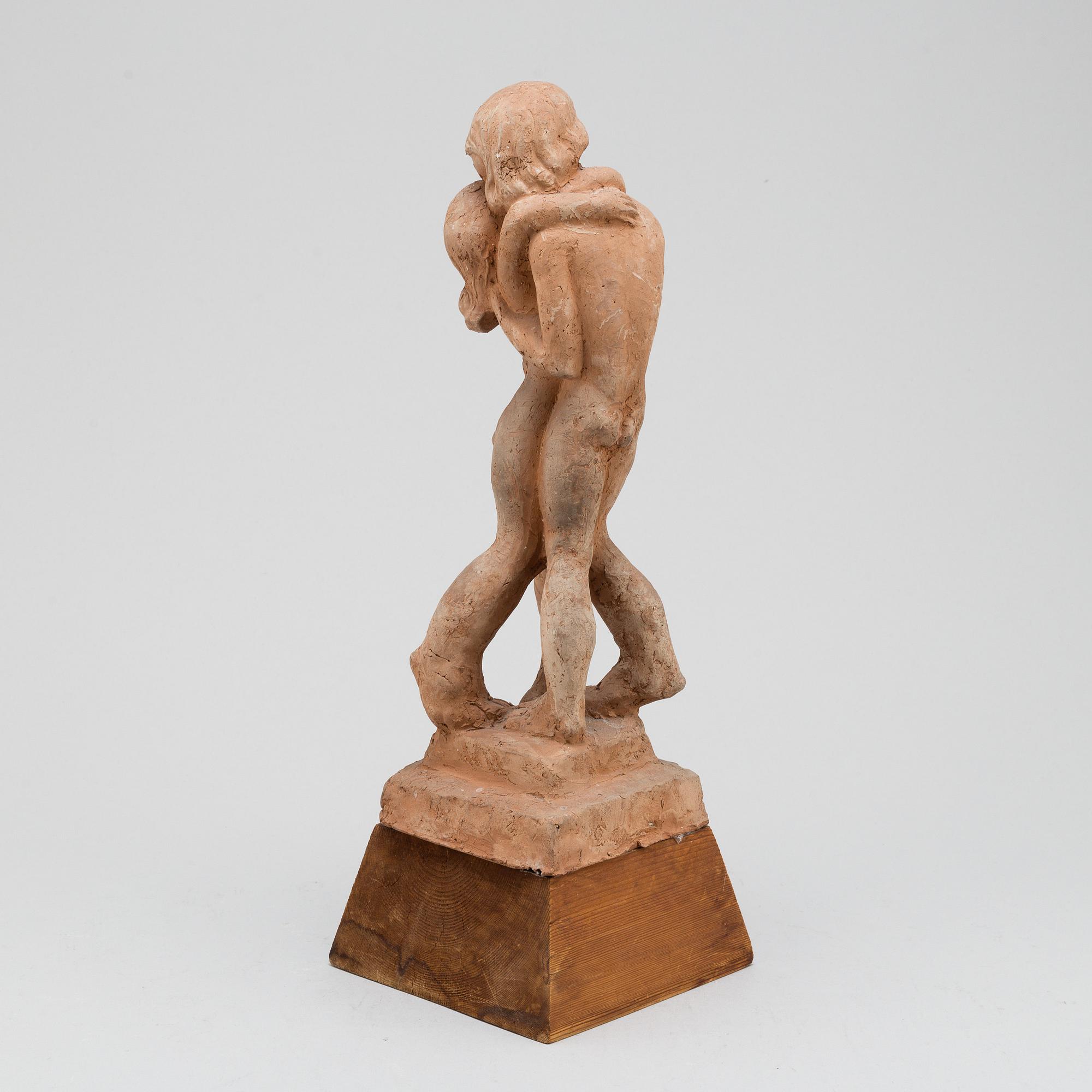 Axel Andersson sculpture, earthenware signed AXA.