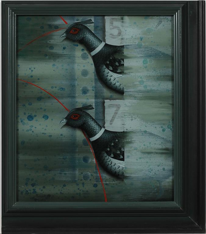 OKÄND KONSTNÄR, triptyk, blandteknik, sign Beck.