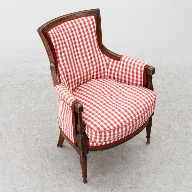 A Louis XVI armchair, France, late 18th century.