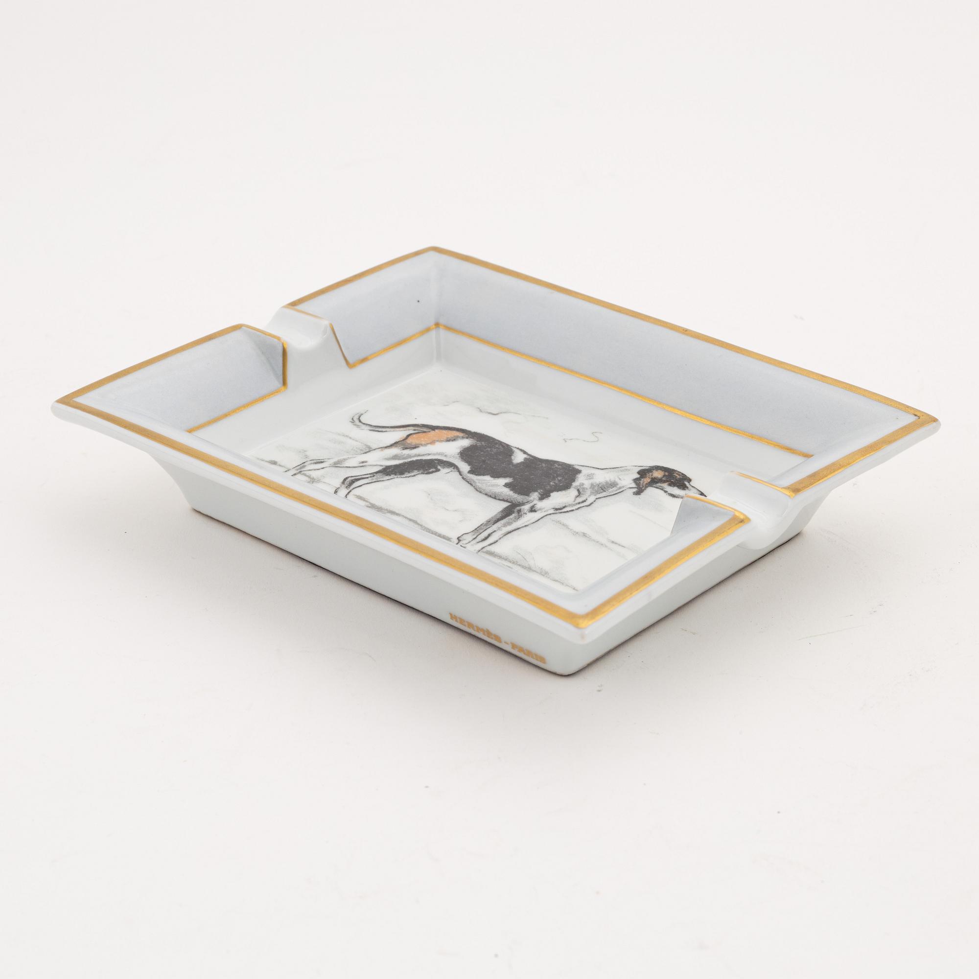 Hermès, askfat, porslin.