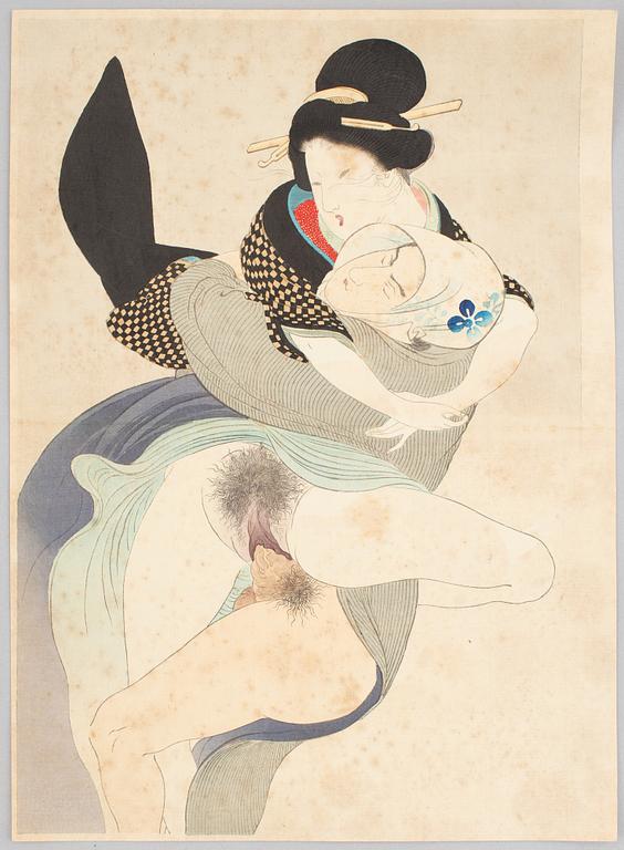 Unidentified artist, Shunga motif.