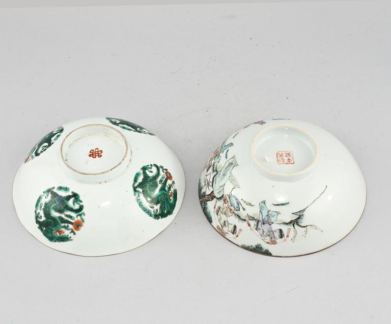 SKÅLAR, 4 st, porslin, Kina, 1900-tal.