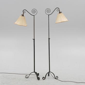 Bjerkås, a pair of floor lamps model "6", Gothenburg, 1930s.