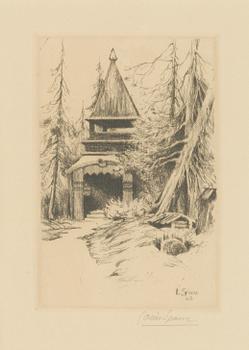 Louis Sparre, etching, plate signed and dated -43, pencil signed.