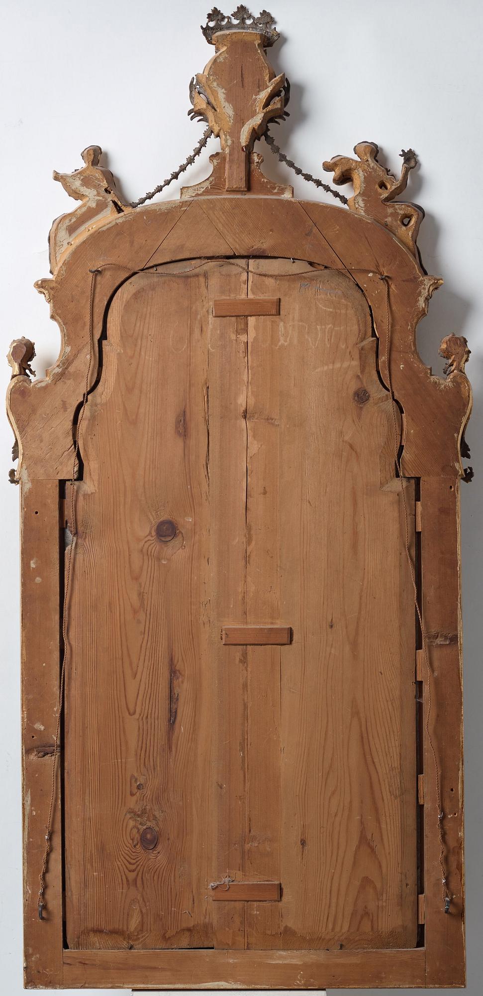 A Swedish Baroque mirror by Burchardt Precht (active in Stockholm 1674-1738).