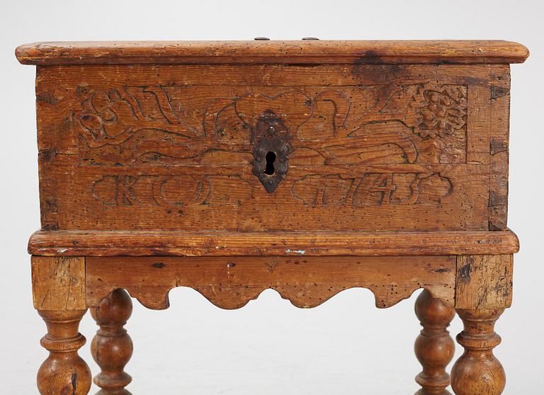 A chest, dated 1745.
