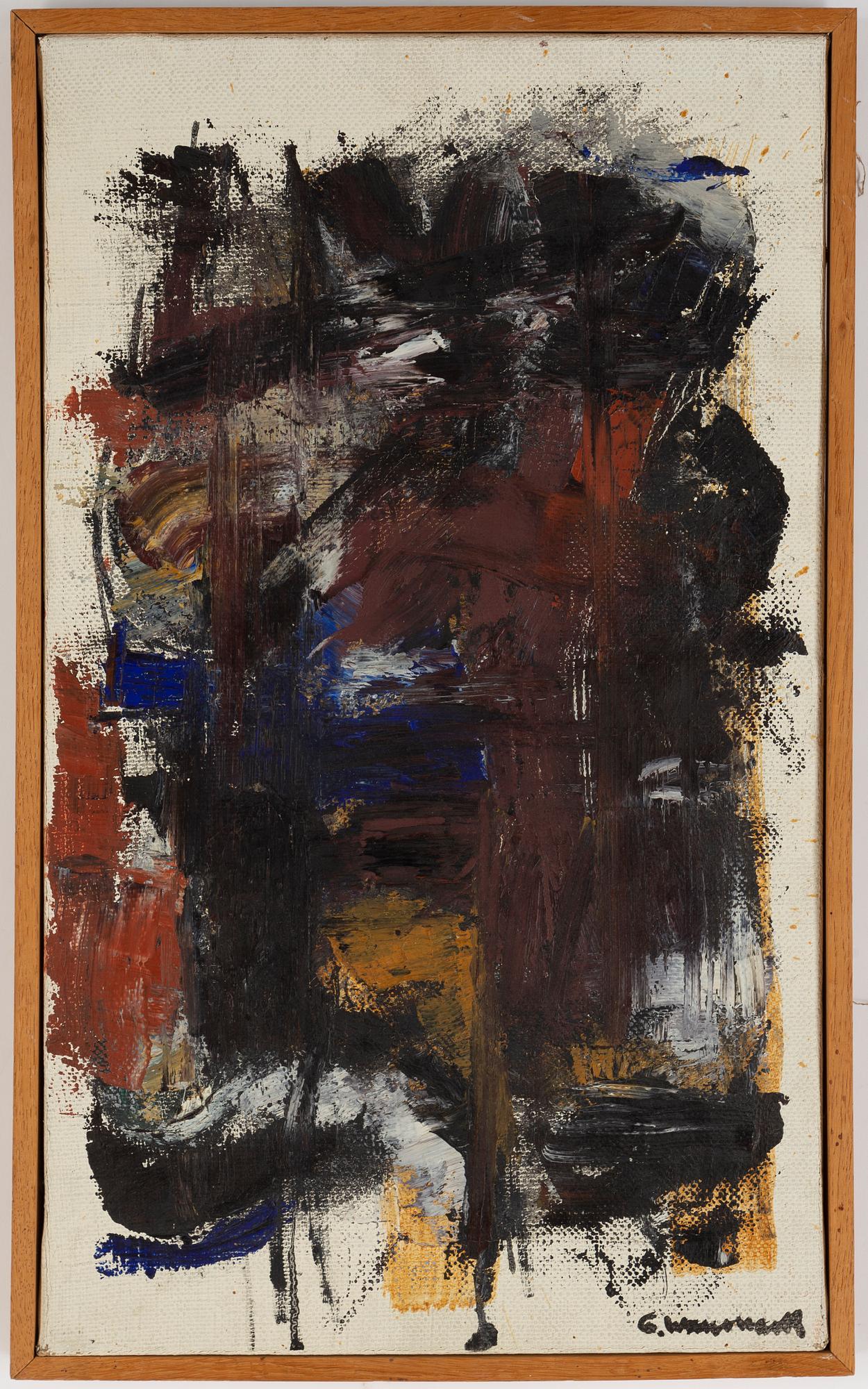 Gösta Wallmark, oil on canvas, signed. dated -61 verso.