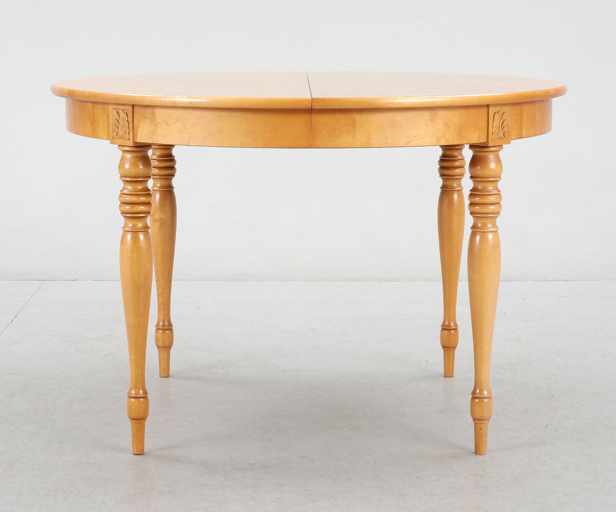 MATSALSGRUPP, 7 delar, senempirestil, Alsterbro Möbelfabrik, 1940-tal.