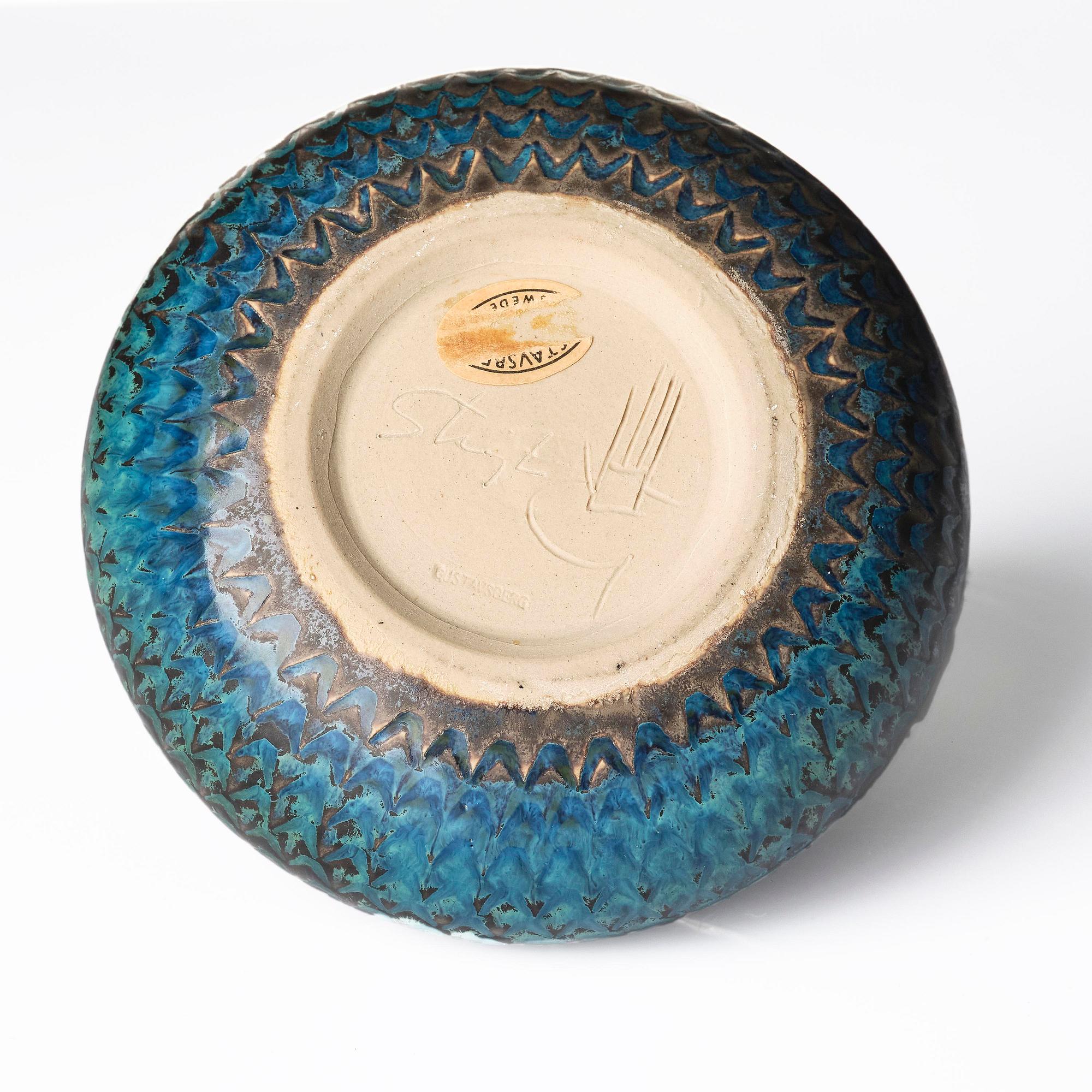 Stig Lindberg, a stoneware vase, Gustavsberg Studio 1963.