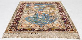 A semi-antique Isfahan rug, central persia,  177 x 108 cm.