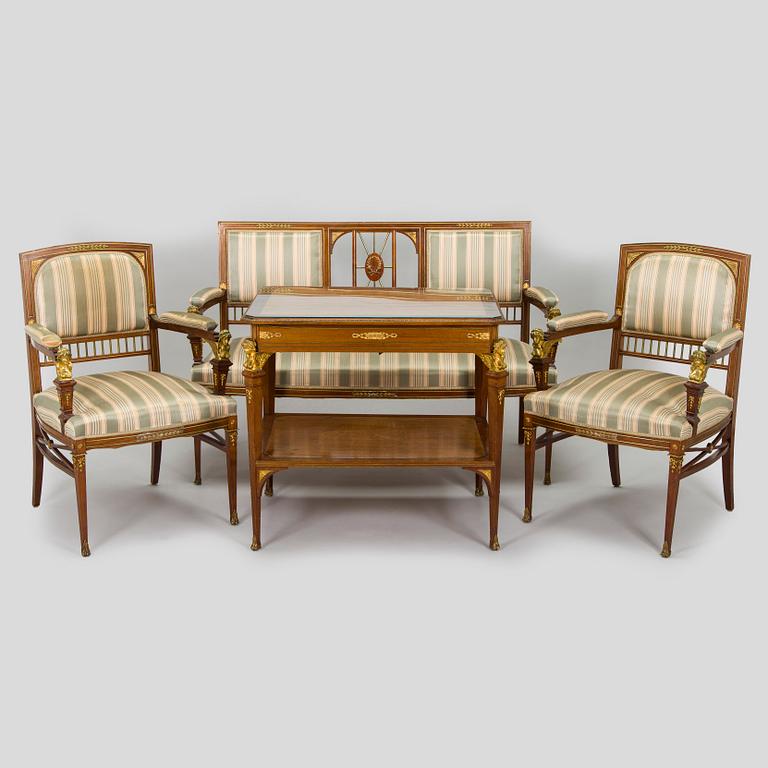 Möblemang, 8 delar, Empirestil, Ryssland, 1900-talets början.