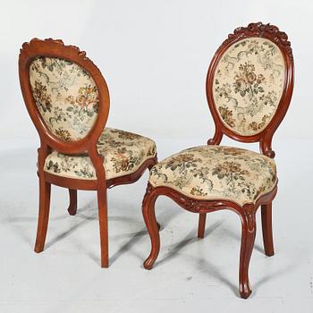 STOLAR, 6 st, nyrokoko, 1800-talets andra hälft.