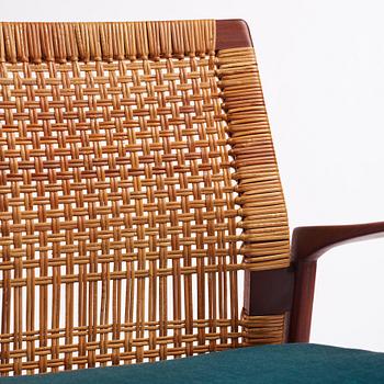 Ib Kofod-Larsen, an 'Åre' easy chair, nr 809, Olof Persons Fåtöljindustri (OPE), Sweden, 1950-1960s.