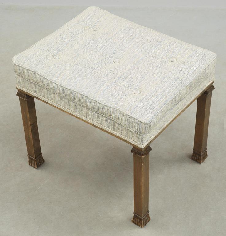 An Axel Einar Hjorth stained birch 'Caesar' Swedish Grace stool, Nordiska Kompaniet,